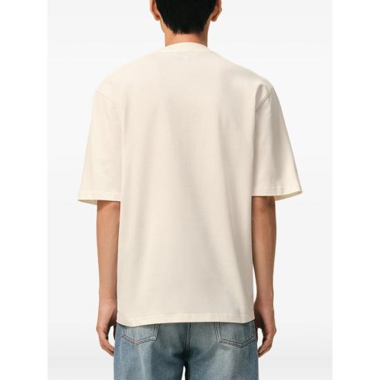 26SS 아미 화이트 코튼 드 하트 엠보스 티셔츠 UTS357 726 136 NEUTRALS - AMI