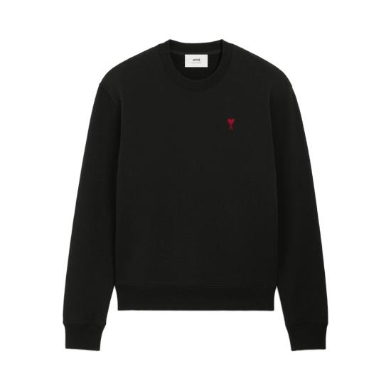 26SS 아미 스몰 하트 로고 스웨트셔츠 BFUSW035 730 001 BLACK