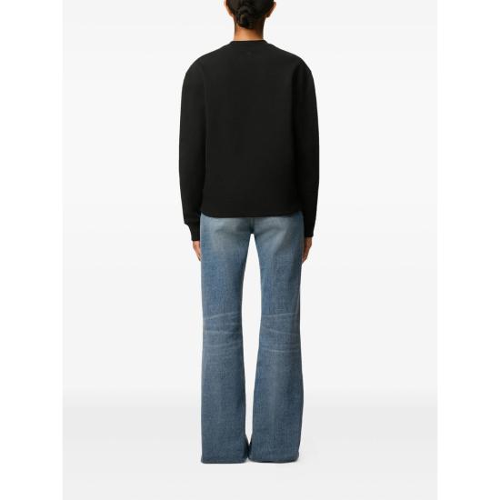 26SS 아미 스몰 하트 로고 스웨트셔츠 BFUSW035 730 001 BLACK - AMI