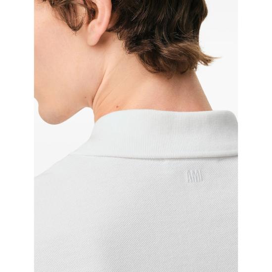 26SS 아미 스몰 하트 로고 폴로 티셔츠 HPL411 760 100 WHITE - AMI
