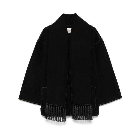 26SS 토템 자수 스카프 자켓 244 WRO918 FB0292 001 BLACK