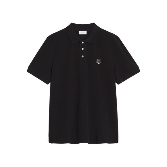 26SS 메종키츠네 폭스 헤드 컴포트 폴로 티셔츠 PM00210KP0001 BLACK