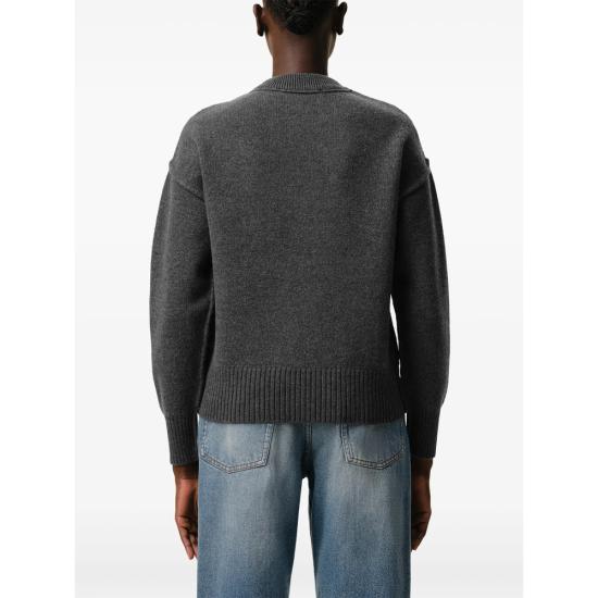 26SS 아미 빅 하트 울 크루넥 스웨터 UKS838 018 084 GREY - AMI