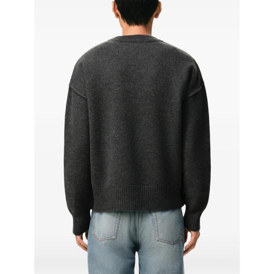 26SS 아미 빅 하트 울 크루넥 스웨터 UKS838 018 084 GREY - AMI