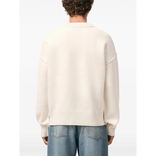 26SS 아미 빅 하트 울 크루넥 스웨터 UKS838 018 154 NEUTRALS - AMI