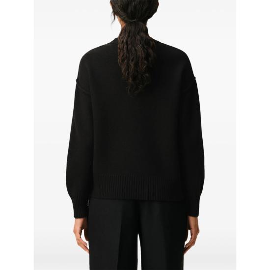 26SS 아미 빅 하트 울 크루넥 스웨터 UKS838 018 009 BLACK - AMI