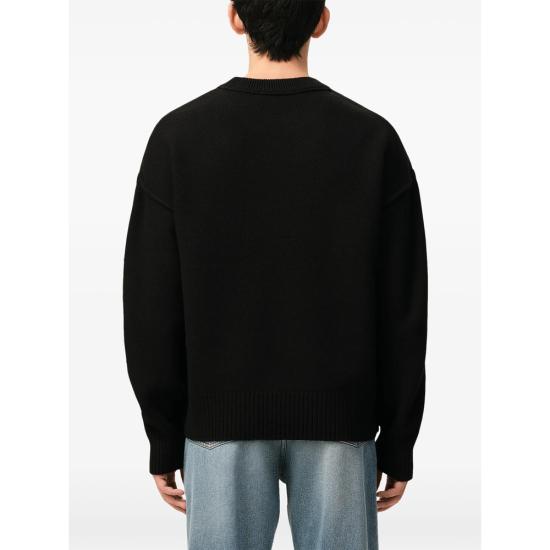 26SS 아미 빅 하트 울 크루넥 스웨터 UKS838 018 009 BLACK - AMI