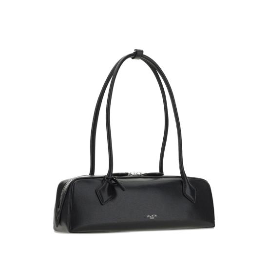 26SS 알라이아 르 테켈 미디움 레더 숄더백 AA1S06033CA212 999 BLACK - ALAIA