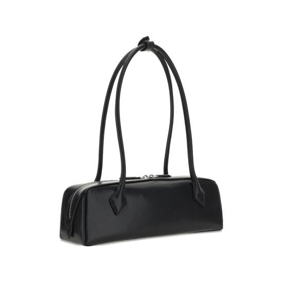 26SS 알라이아 르 테켈 미디움 레더 숄더백 AA1S06033CA212 999 BLACK - ALAIA