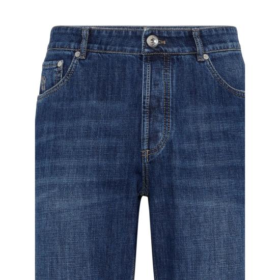 26SS 브루넬로 쿠치넬리 데님 트레디셔널 핏 파이브 포켓 트라우저 M0Z37D3210 C1468 BLUE - BRUNELLO CUCINELLI