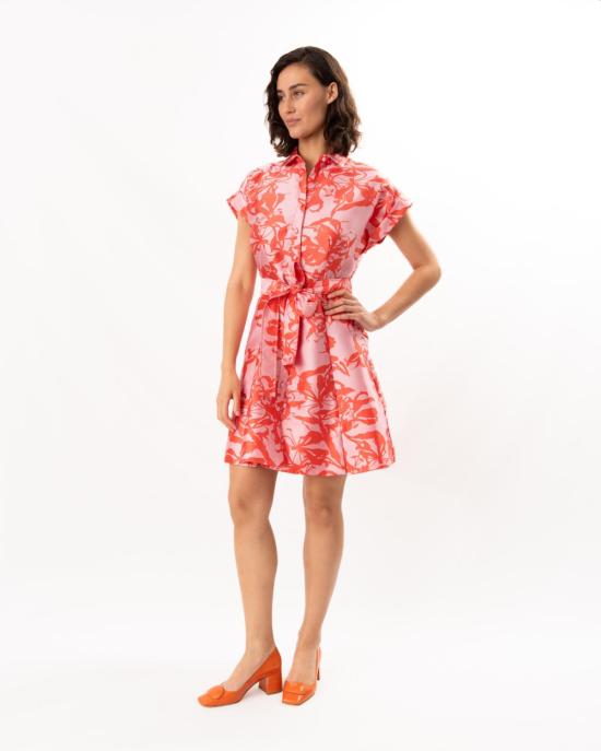  핀리 숏 원피스 샨텔 쇼트 드레스 핑크/코랄 - FINLEY