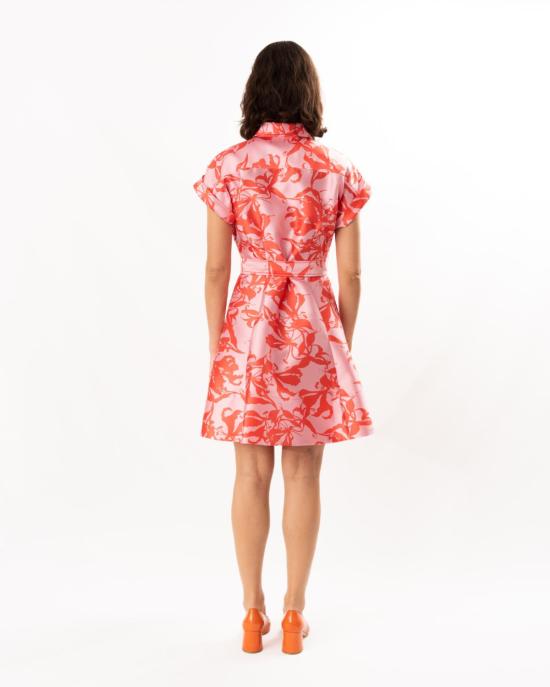  핀리 숏 원피스 샨텔 쇼트 드레스 핑크/코랄 - FINLEY