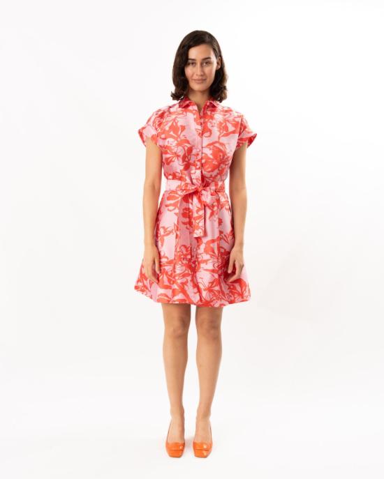  핀리 숏 원피스 샨텔 쇼트 드레스 핑크/코랄 - FINLEY