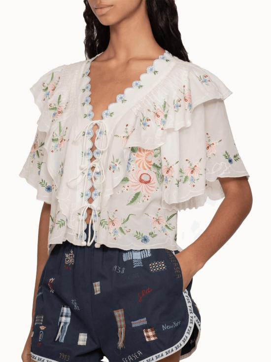  씨뉴욕 블라우스 씨뉴세라피나 S/S 탑크림 - SEA NY