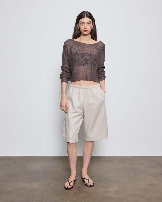  엔자 코스타 스웨터 Enza Costa 오픈 니트 바토 - ENZA COSTA