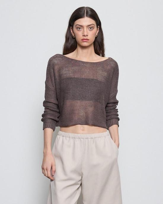  엔자 코스타 스웨터 Enza Costa 오픈 니트 바토