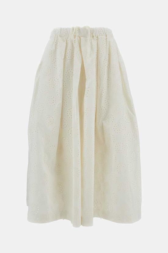  꼼데가르송 미디 스커트 Comme Des Garçons 코튼 퀼로트 화이트