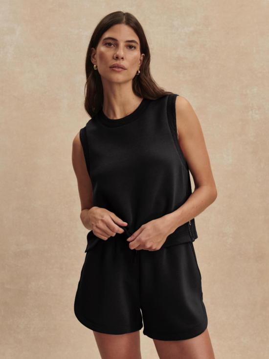  발리 민소매 티셔츠 바를리 시어 크롭 탱크탑 블랙