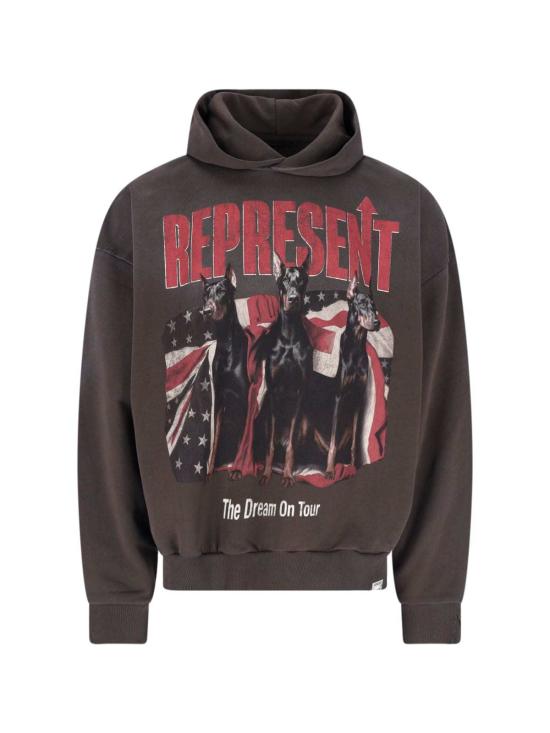  리프레젠트 후드 티셔츠 Represent Dream On Tour 후드티 브라운