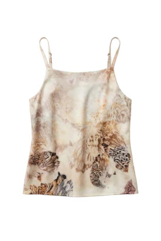  복자 캐미솔 카미솔 페더드 핑크