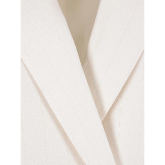  톰포드 수트 자켓 핀스트라이프 더블 브레스티드 블레이저 화이트 - TOMFORD