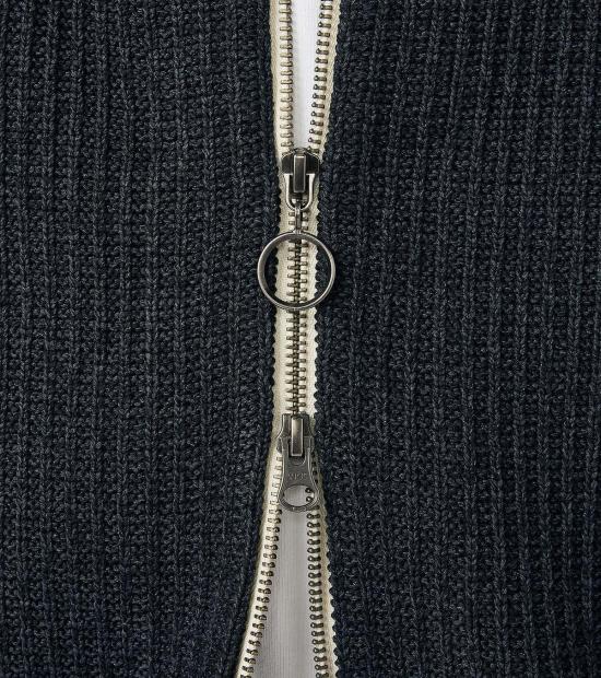  나나미카 집업 니트 5G 지퍼 - NANAMICA