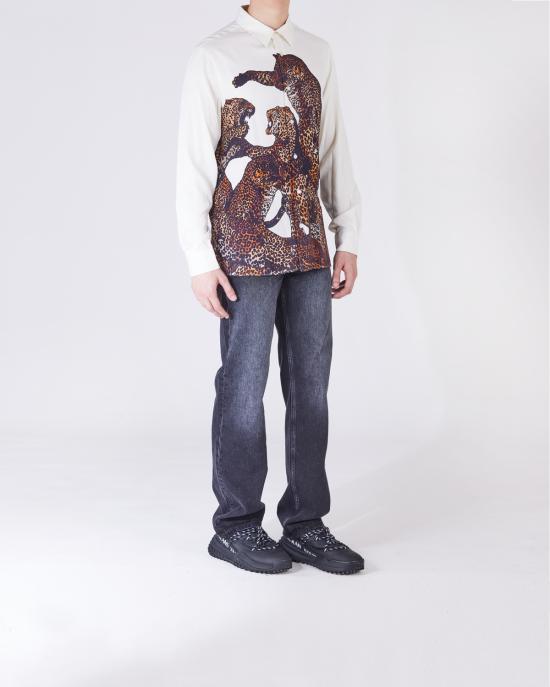  저스트까발리 긴팔 셔츠 77OALYR6 CN503 off white 004 BIANCO MULTI - JUST CAVALLI