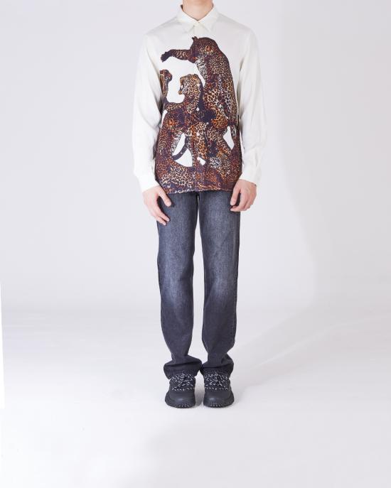  저스트까발리 긴팔 셔츠 77OALYR6 CN503 off white 004 BIANCO MULTI - JUST CAVALLI