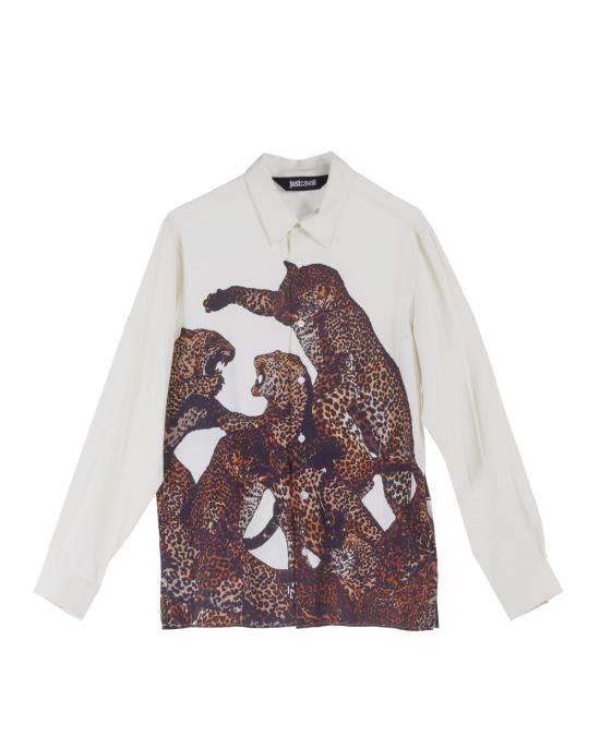  저스트까발리 긴팔 셔츠 77OALYR6 CN503 off white 004 BIANCO MULTI