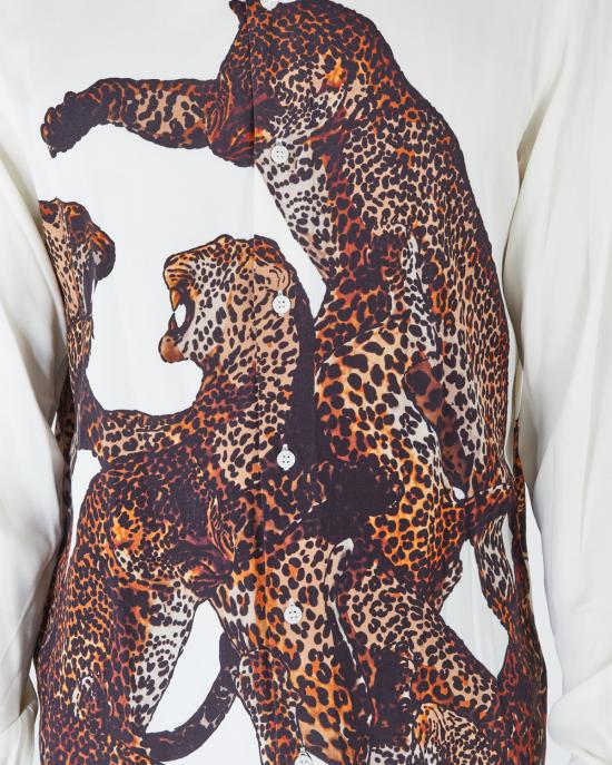  저스트까발리 긴팔 셔츠 77OALYR6 CN503 off white 004 BIANCO MULTI - JUST CAVALLI