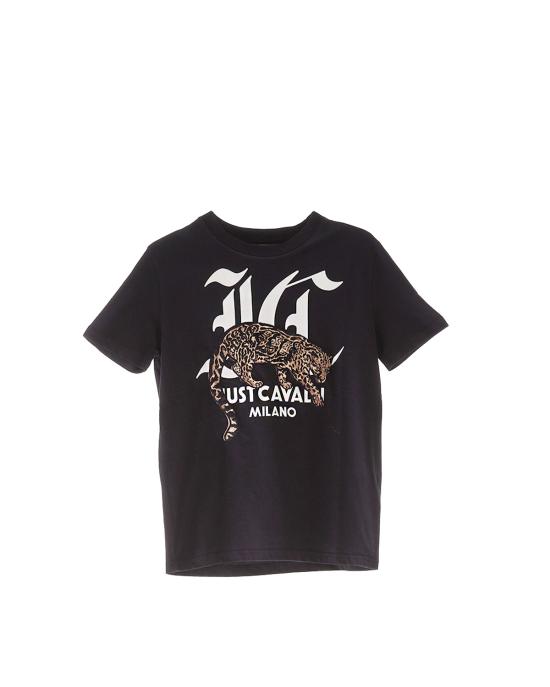  저스트까발리 반팔 티셔츠 77PAHA02 CJ718 black 899 NERO