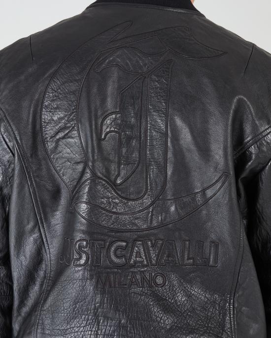  저스트까발리 가죽 자켓 77OAVP00 CP017 black 899 NERO - JUST CAVALLI
