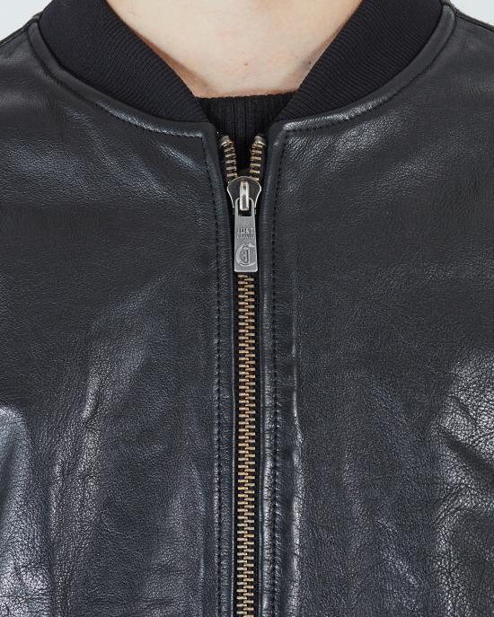 저스트까발리 가죽 자켓 77OAVP00 CP017 black 899 NERO - JUST CAVALLI
