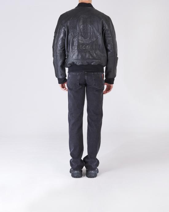  저스트까발리 가죽 자켓 77OAVP00 CP017 black 899 NERO - JUST CAVALLI