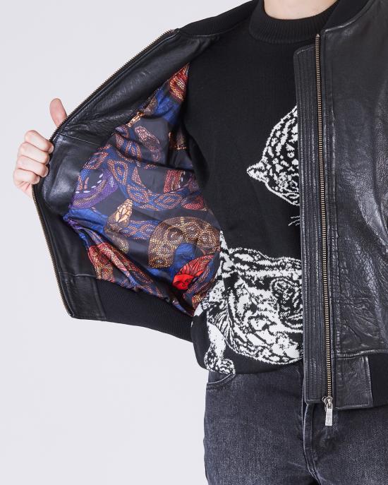  저스트까발리 가죽 자켓 77OAVP00 CP017 black 899 NERO - JUST CAVALLI