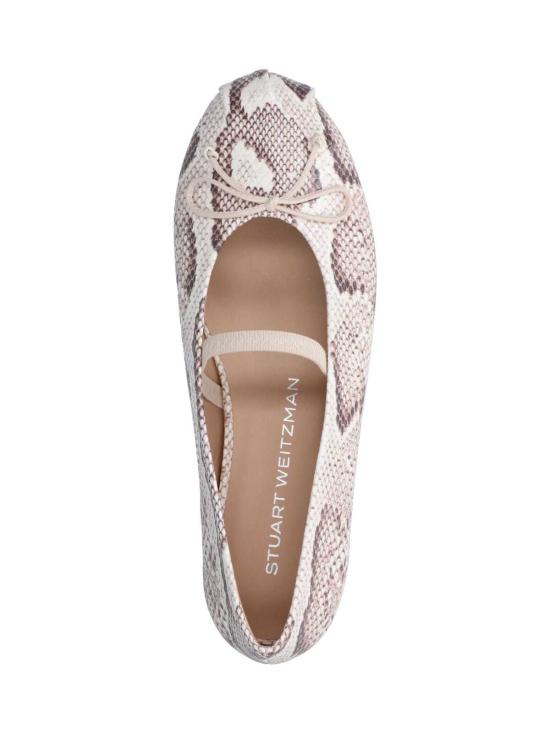  스튜어트 와이츠먼 플랫 슈즈 프리마 보우 발레 플랫 크림 - STUART WEITZMAN