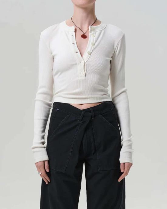  시티즌 오브 휴머니티 긴팔 티셔츠 인류의 시민 바라 헨리 탑 - CITIZEN OF HUMANITY