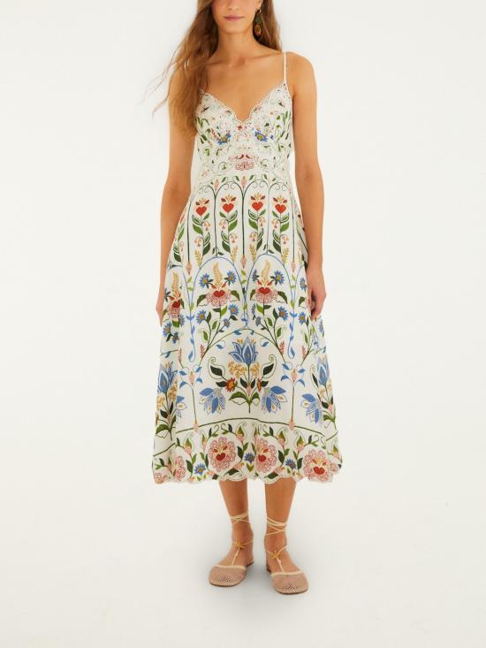 26SS 팜 리오 롱 원피스 358185 STITCHEDGARDEN26092 MultiColour - FARM RIO