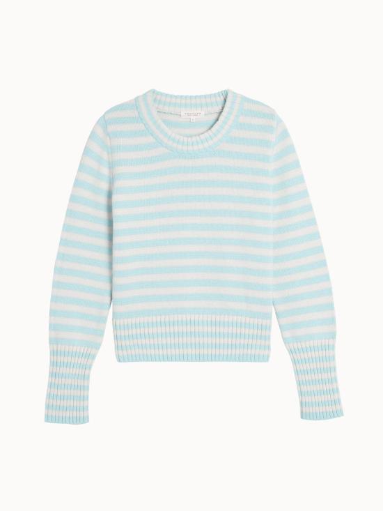  데미리 뉴욕 스웨터 데밀리 미샤 스트라이프 코튼  글레이셔/오프 화이트