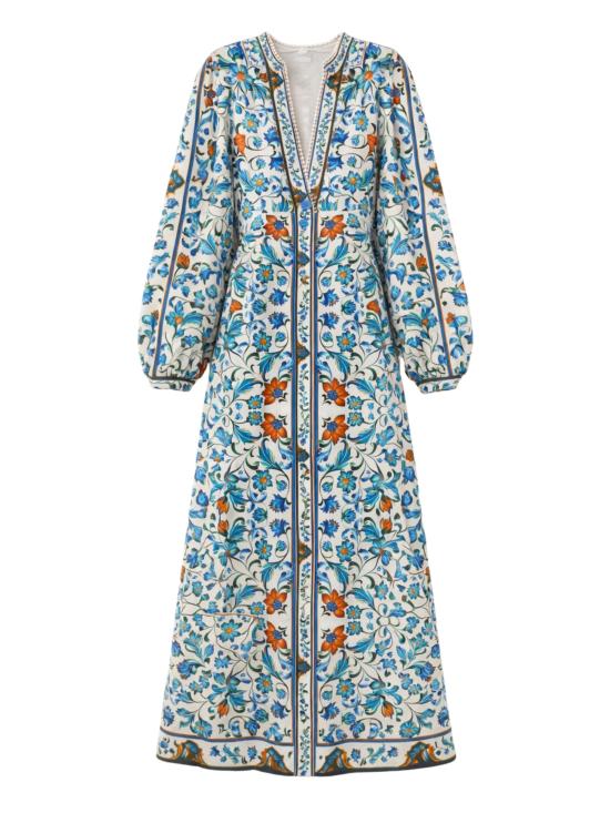 26SS 팜 리오 롱 원피스 353631 FLORATILEOFFWHITE26038 MultiColour