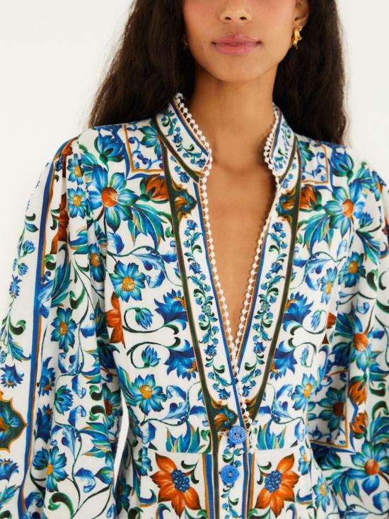 26SS 팜 리오 롱 원피스 353631 FLORATILEOFFWHITE26038 MultiColour - FARM RIO