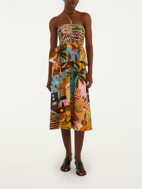 26SS 팜 리오 미디 원피스 348371 TROPICALPAINTING26098 MultiColour - FARM RIO