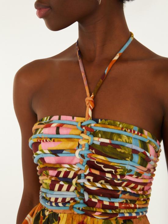 26SS 팜 리오 미디 원피스 348371 TROPICALPAINTING26098 MultiColour - FARM RIO