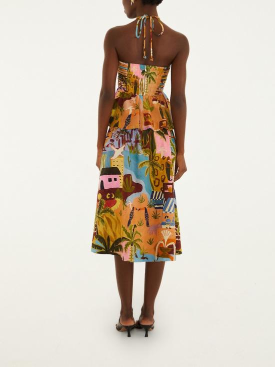 26SS 팜 리오 미디 원피스 348371 TROPICALPAINTING26098 MultiColour - FARM RIO