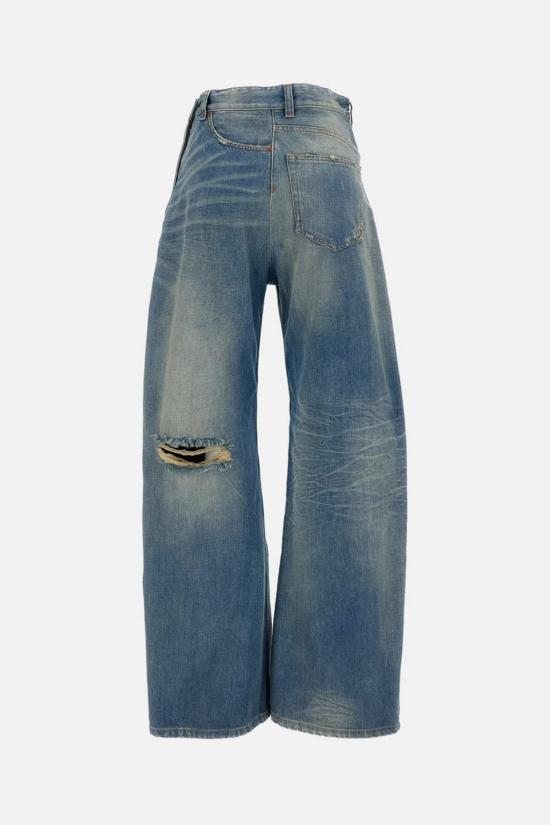  MM6 메종마르지엘라 데님 팬츠 Mm6 메종 마르지엘라 트위스트 진 블루 - MM6 MAISON MARGIELA