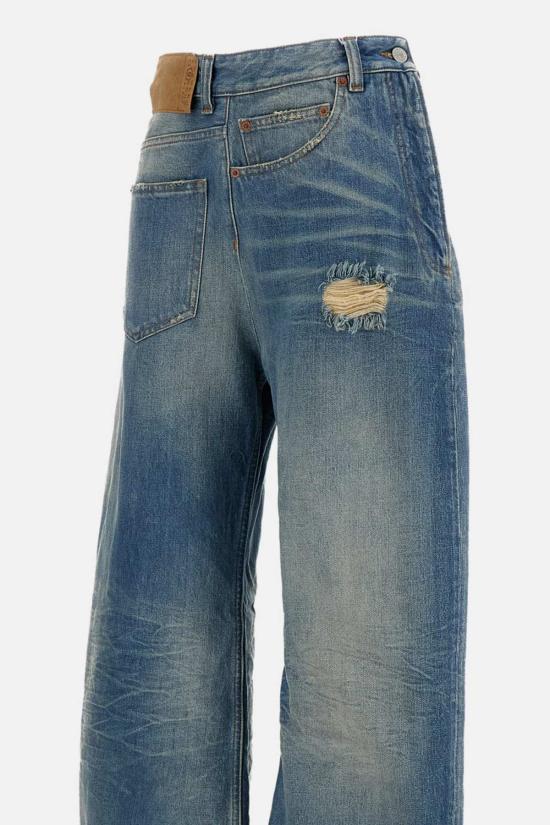  MM6 메종마르지엘라 데님 팬츠 Mm6 메종 마르지엘라 트위스트 진 블루 - MM6 MAISON MARGIELA