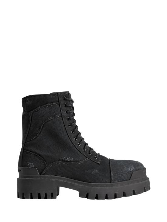26SS 발렌시아가 컴뱃 스트라이크 부츠 845015 W2H111000 BLACK
