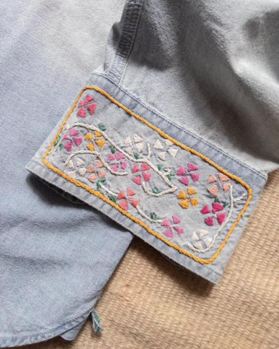  Wythe 데님 팬츠 자수 샴브레이 작업 셔츠 - OTHER BRANDS