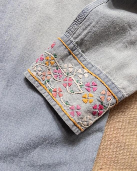  Wythe 데님 팬츠 자수 샴브레이 작업 셔츠 - OTHER BRANDS