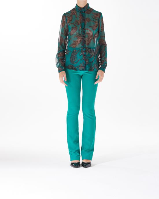  저스트까발리 블라우스 77PAL222 NS492 cadmium green 180 VERDE MULTI - JUST CAVALLI